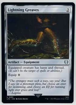 Lightning Greaves Magic the Gathering LTC Lord of the Rings Commander LTR MTG NM - Image 1