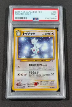 Pokemon Card Japanese Holo Togetic No. 176 PSA 9 MINT Neo - Image 1