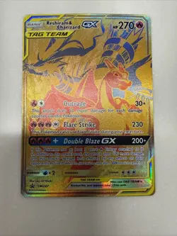 Pokemon TCG Reshiram & Charizard Tag Team GX #247 S&M Black Star Promo NM - Image 3