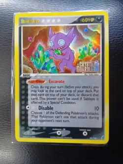 Pokemon TCG Sableye Crystal Guardians 10/100 Reverse Holo - Image 1
