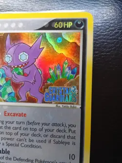 Pokemon TCG Sableye Crystal Guardians 10/100 Reverse Holo - Image 3