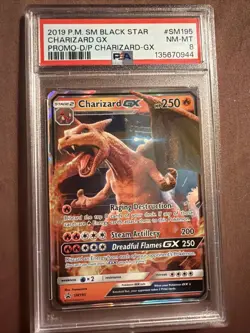 Pokemon TCG Charizard GX Full Art Holo Card SM195 Promo - Image 1