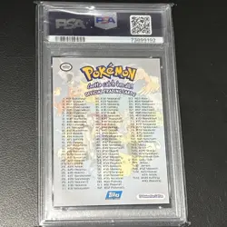 1999 Topps Pokemon T.V., Checklist PSA 8 - Image 2