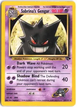 Sabrina's Gengar 29/132 Rare Gym Challenge Pokemon - Image 1