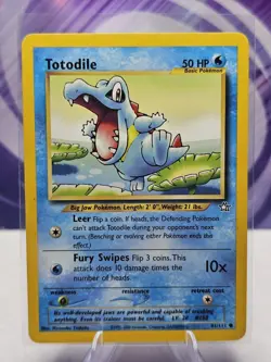 Pokemon TCG Totodile Neo Genesis 81/111 Unlimited Common Card WOTC LP - Image 1