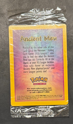 Ancient Mew SEALED Pokemon Unopened 2000 Movie Promo Holo Card - RARE Near Mint - Image 3