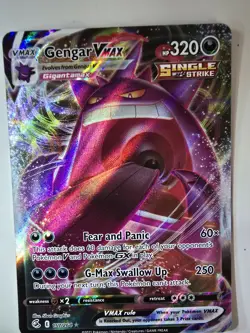 Gengar VMAX 157/264 Fusion Strike Pokemon TCG Full Art Ultra Rare Holo Near Mint - Image 1