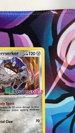 NM Galarian Perrserker STAFF Promo Prerelease Pokemon SWSH Black Star SWSH008 - Image 5