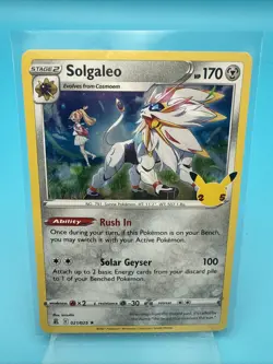 Pokemon TCG - Solgaleo 021/025 Holo Rare - Celebrations - NM - Image 1