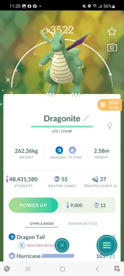 Pokemon Go Shiny Dragonite ( High CP ) - Image 1