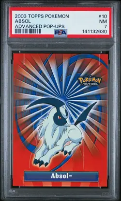 2003 TOPPS POKEMON ADVANCED POP-UPS #10 ABSOL PSA 7 - Image 1