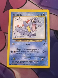Pokemon TCG Totodile 80/111 Neo Genesis LP - Image 1