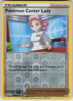 PO-06 Reverse Holo Pokemon Center Lady 60/73 Uncommon Champion's Path x38 - Image 1