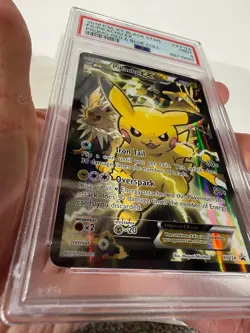 PSA 9 Pokemon Pikachu EX Promo XY Black Star XY124 Full Art Red & Blue 2016 - Image 3