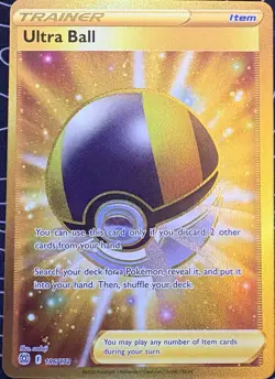 Pokemon TCG Ultra Ball 186/172 - Brilliant Stars Secret Rare Holo - Near Mint - Image 1