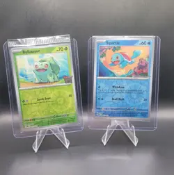 Bulbasaur 001/165 Best Buy & Squirtle 007/165 Pokemon Center Promo SEALED - Image 1