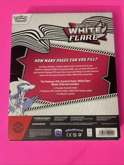 2 Pokemon Black Bolt White Flare Unova Mini Tins & White Flare Binder Collection - Image 2