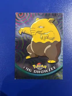 2000 TOPPS Chrome Pokemon Drowzee #96 TV Animation - Series 2 Holo Foil - Image 1