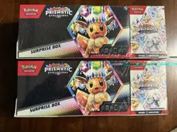 LOT OF 2 - Pokemon Prismatic Evolutions Surprise Box & Booster Bundle Sams Club - Image 1