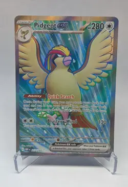 Pidgeot ex - 217/197 Obsidian Flames Full Art Pokemon - NM/MINT - Image 2