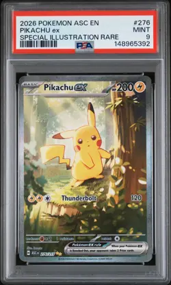 Pokemon Ascended Heroes Pikachu EX 276/217 SIR PSA 9 - Image 1