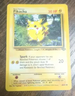 1999 POKEMON TCG PIKACHU JUNGLE REGULAR NON FOIL 60/64 MP - Image 1