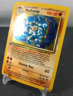 Pokemon TCG-Rare Machamp 8/102, Base Set, Holo, 1st Edition #1 - Image 4