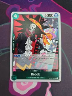 OP02-040 Brook Rare One Piece TCG Card Paramount War - Image 1