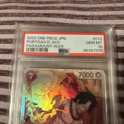 2023 ONE PIECE JPN PORTGAS D. ACE PARAMOUNT WAR PSA 10 only 114 in world - Image 2