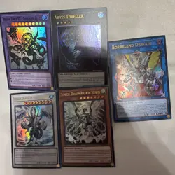 Yu-Gi-Oh! 5 Card Dragon Synchro Fusion Super Ultra Rare English Lot NM Tempest - Image 1