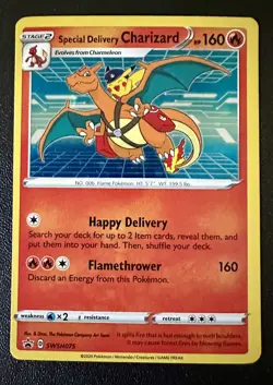 Special Delivery Charizard SWSH075 Sword & Shield Promo Cards Holo NM 🔥 - Image 1