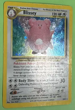 Blissey - 2/64 - Pokemon Neo Revelation Unlimited Holo Rare Card DAMAGED - Image 2