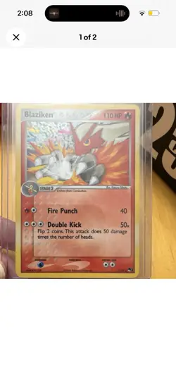 Pokemon TCG Alakazam & Blaziken Stage 2 Lot 2 Cards 2/123 1/17 - Image 2