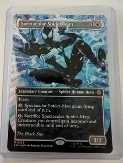 MTG: Spider-Man: Textured Foil Borderless Spectacular Spider-Man (0235): NM - Image 1