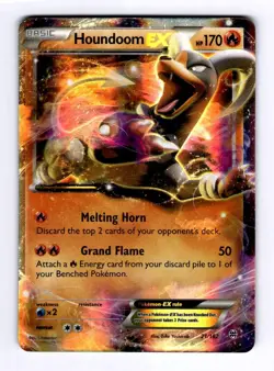 Houndoom EX XY - BREAKthrough #21 (2015) Ultra Rare Holo NM Pokemon - Image 1