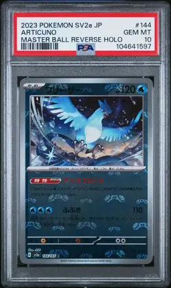 Articuno Master Ball Reverse Holo 144/165 Japanese Pokemon 151 PSA 10 Gem Mint - Image 1