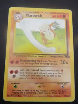 AA/053 Marowak unlimited Jungle Uncommon 39/64 - WOTC Pokemon LP - Image 1