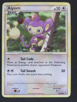 Aipom 43/95 Common HGSS Unleashed Pokemon LP - Image 1