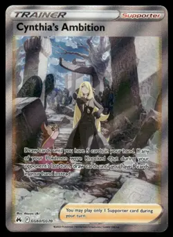 Pokemon Cards Cynthia's Ambition GG60/GG70 Crown Zenith Galarian Gallery NM - Image 1