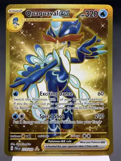 Quaquaval ex 273/193 - Gold Secret Rare - Paldea Evolved Pokemon Card MINT - Image 1