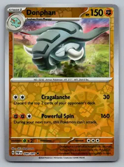 Pokemon TCG SV: Paldean Fates Donphan 049/091 Reverse Holo - Image 1