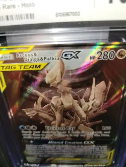 ARCEUS & DIALGA & PALKIA GX 2019 POKEMON ULTRA RARE HOLO 221/236 CGC GEM MINT 10 - Image 3