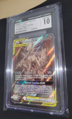 ARCEUS & DIALGA & PALKIA GX 2019 POKEMON ULTRA RARE HOLO 221/236 CGC GEM MINT 10 - Image 4