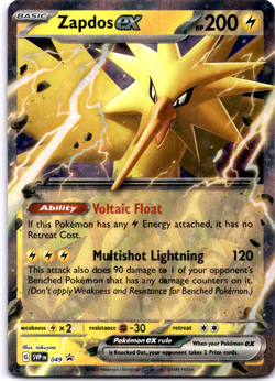 Pokemon TCG Zapdos ex 049 Scarlet & Violet Promo Holo Rare Lightly Played - Image 1