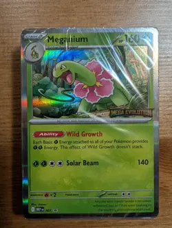 Meganium MEP 001 SEALED Stamped Mega Evolutions Prerelease Promo Pokemon Deck - Image 1