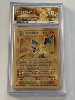 Pokemon TCG Celebrations UPC Charizard 4/102 Metal - ACE 10 - PERFECT SUBGRADES - Image 3