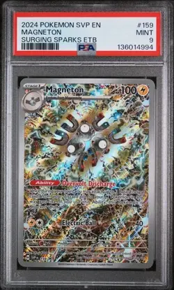2024 POKEMON SVP EN-SV BLACK STAR PROMO #159 MAGNETON PSA 9 - Image 1