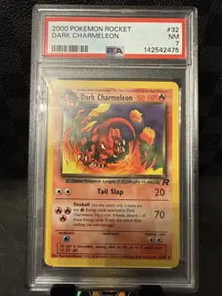 2000 Pokemon Team Rocket Dark Charmeleon #32/82 PSA 7 Slugma Sunday 🔥 - Image 2