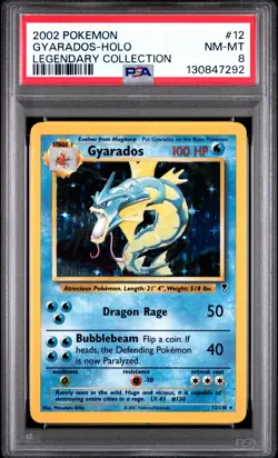 2002 POKEMON LEGENDARY COLLECTION #12 GYARADOS-HOLO PSA 8 - Image 1