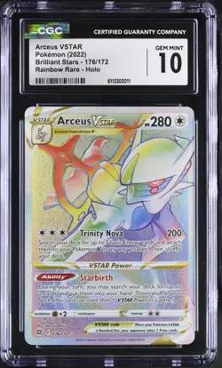 2022 Pokemon Arceus VSTAR 176/172 Rainbow Brilliant Stars - CGC 10 - GEM MINT - Image 1